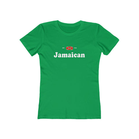 Jamaican - Women's Slim Fit Tee - CocoaLime