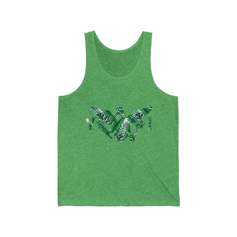 VI Palm Leaves - Unisex Jersey Tank - CocoaLime
