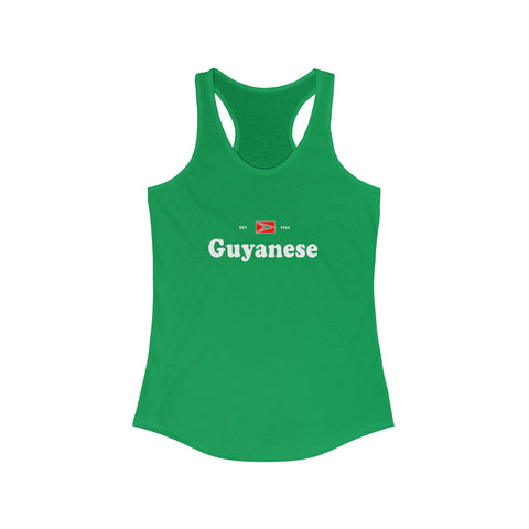 Guyanese -  Women's Slim Fit Racerback Tank - Tank Top - Cocoalime Apparel 
