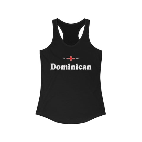 Dominican -  Women's Slim Fit Racerback Tank - Tank Top - Cocoalime Apparel 