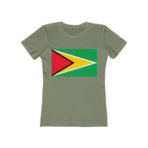 Guyana Flag - Women's Slim Fit Tee - T-Shirt - Cocoalime Apparel 