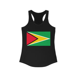 Guyana Flag -  Women's Slim Fit Racerback Tank - Tank Top - Cocoalime Apparel 