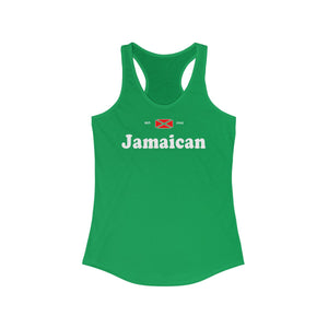 Jamaican  - Women's Slim Fit Racerback Tank - CocoaLime