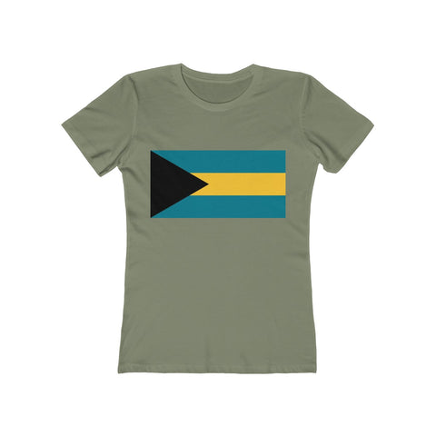 Bahamas Flag - Women's Slim Fit Tee - T-Shirt - Cocoalime Apparel 