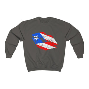 Puerto Rico Lip Service - Unisex Heavy Blend™ Crewneck Sweatshirt - Sweatshirt - Cocoalime Apparel 