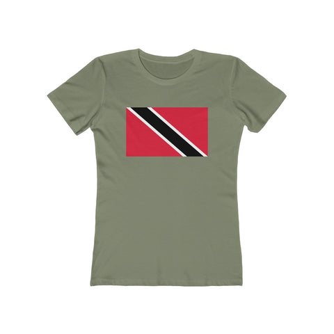 Trinidad & Tobago Flag - Women's Slim Fit Tee - T-Shirt - Cocoalime Apparel 