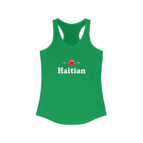 Haitian -  Women's Slim Fit Racerback Tank - Tank Top - Cocoalime Apparel 