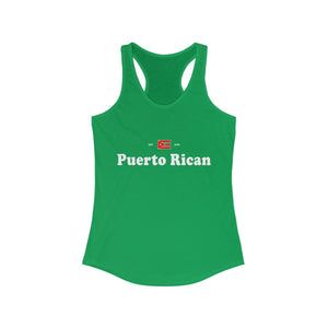 Puerto Rican -  Women's Slim Fit Racerback Tank - Tank Top - Cocoalime Apparel 
