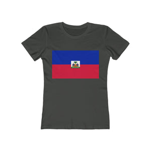 Haiti Flag - Women's Slim Fit Tee - T-Shirt - Cocoalime Apparel 