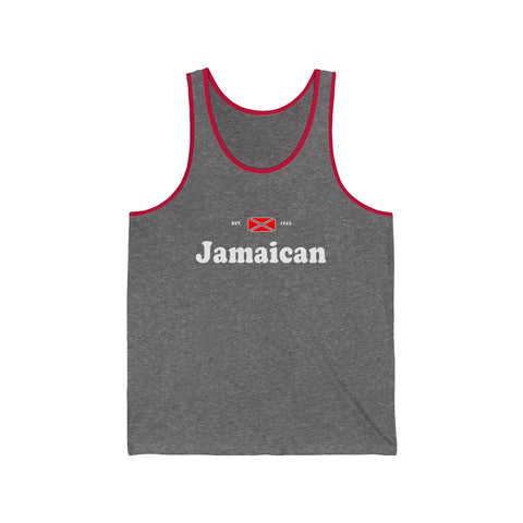 Jamaican - Unisex Jersey Tank - CocoaLime