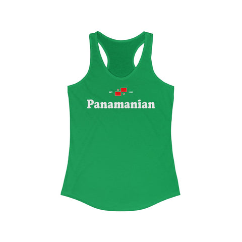 Panamanian  - Women's Slim Fit Racerback Tank - CocoaLime