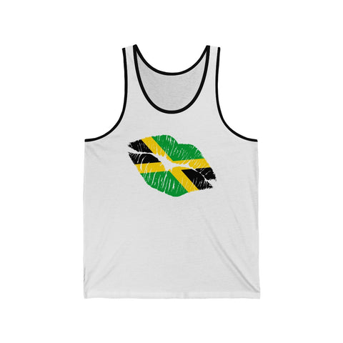 Jamaican Lip Service - Unisex Jersey Tank - CocoaLime