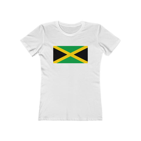 Jamaican Flag - Women's Slim Fit Tee - CocoaLime