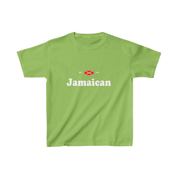 Jamaican - Kids Heavy Cotton™ Tee - CocoaLime