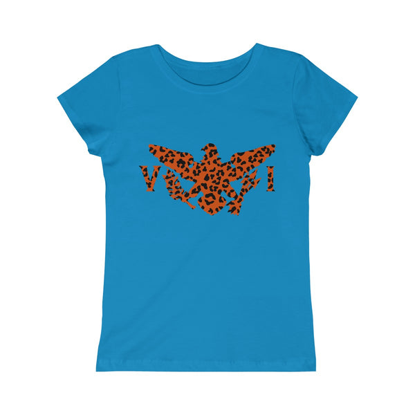 USVI Leopard - Girls Princess Tee - CocoaLime