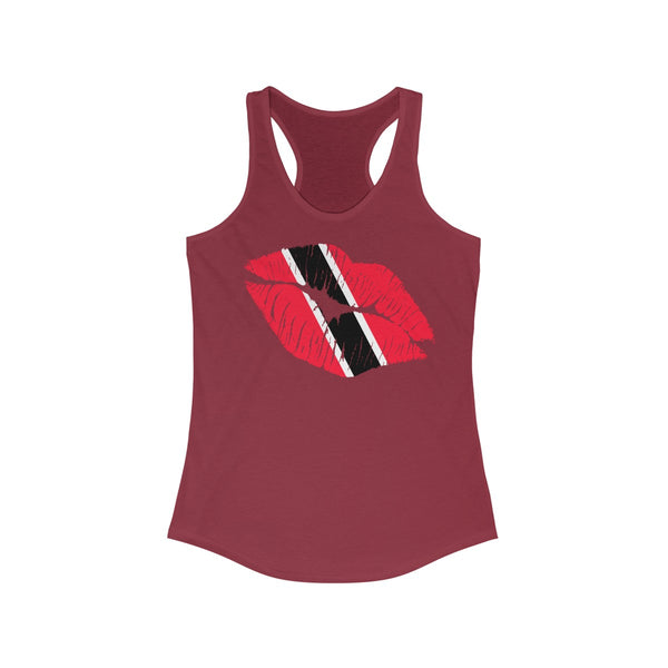 Trinidad & Tobago Lip Service -  Women's Slim Fit Racerback Tank - CocoaLime