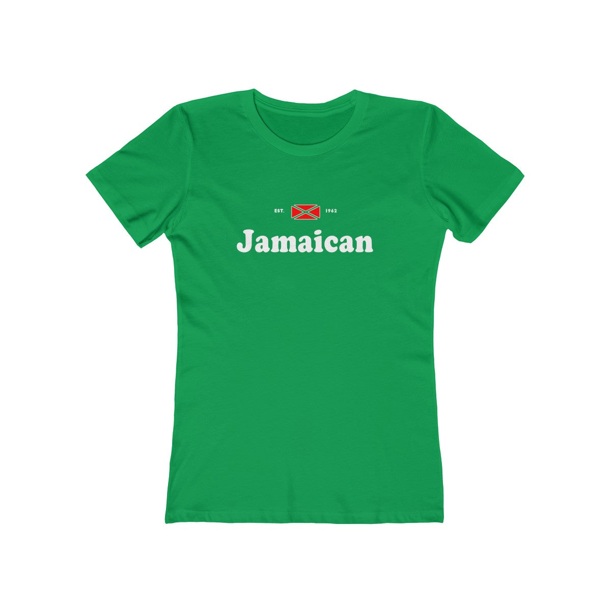 Jamaican - Women's Slim Fit Tee - CocoaLime