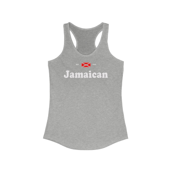 Jamaican  - Women's Slim Fit Racerback Tank - CocoaLime