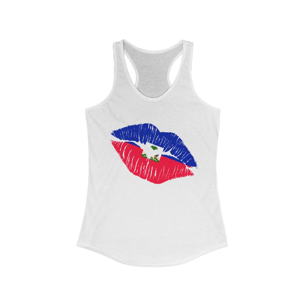 Haiti Lip Service -  Women's Slim Fit Racerback Tank - Tank Top - Cocoalime Apparel 