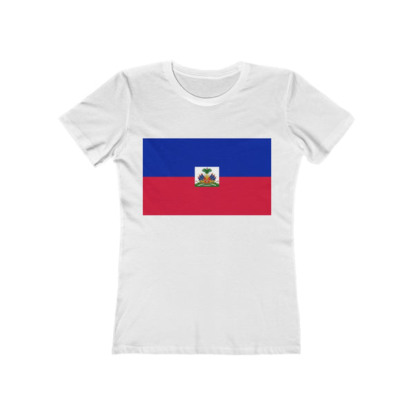 Haiti Flag - Women's Slim Fit Tee - T-Shirt - Cocoalime Apparel 