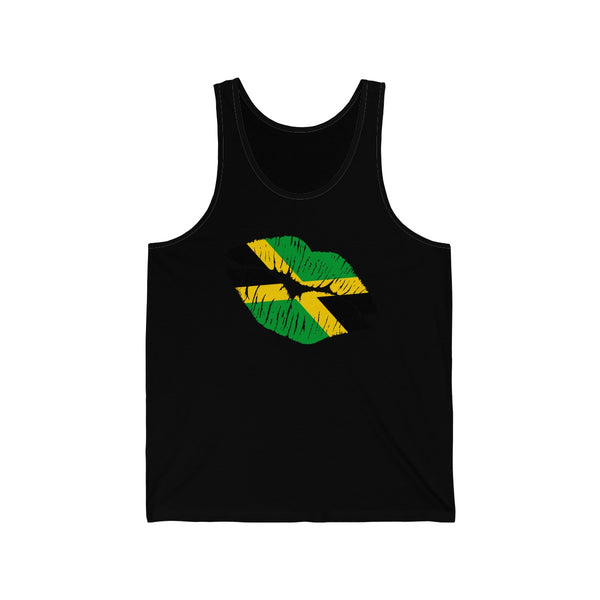 Jamaican Lip Service - Unisex Jersey Tank - CocoaLime