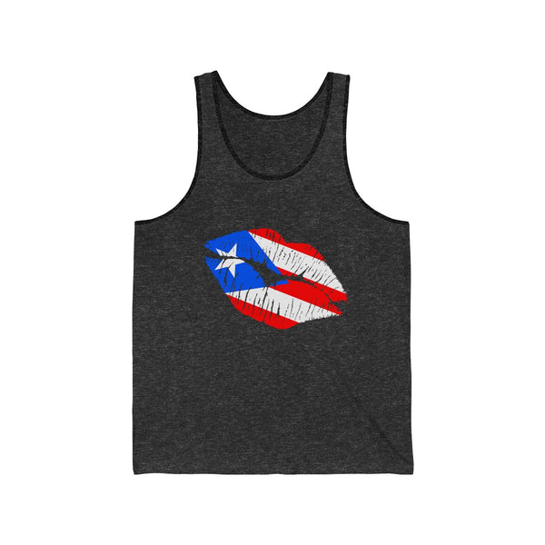 Puerto Rico Lip Service - Unisex Jersey Tank - Tank Top - Cocoalime Apparel 