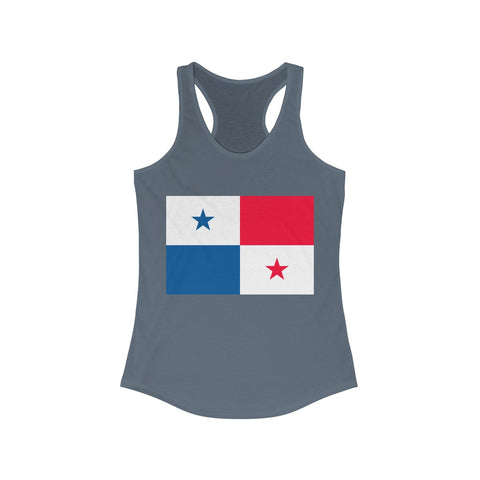 Panama Flag -  Women's Slim Fit Racerback Tank - Tank Top - Cocoalime Apparel 