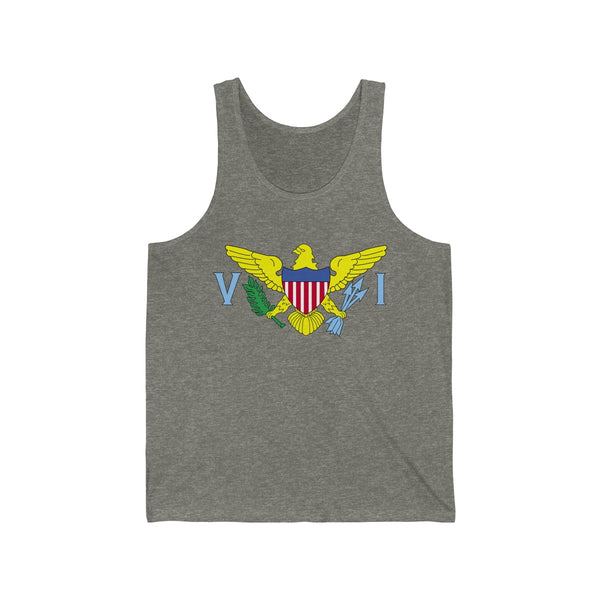 USVI Flag - Unisex Jersey Tank - CocoaLime