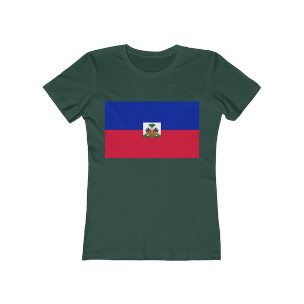 Haiti Flag - Women's Slim Fit Tee - T-Shirt - Cocoalime Apparel 