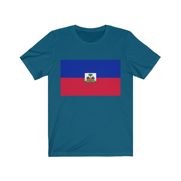 Haiti Flag - Unisex Jersey Short Sleeve Tee - T-Shirt - Cocoalime Apparel 