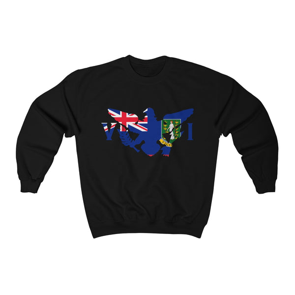 USVI + BVI  - Unisex Heavy Blend™ Crewneck Sweatshirt - CocoaLime