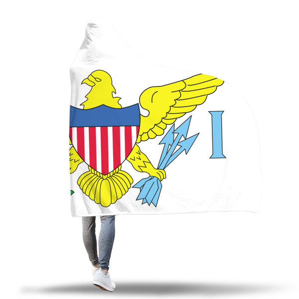 Virgin Islands Flag - Hooded Blanket - CocoaLime