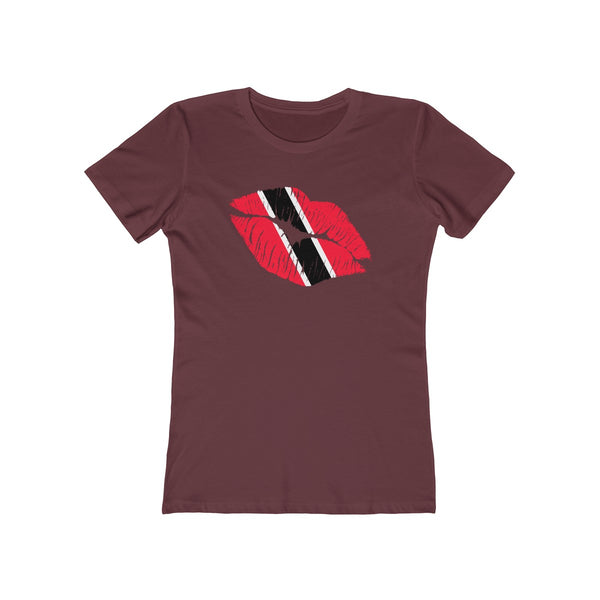 Trinidad & Tobago Lip Service - Women's Slim Fit Tee - CocoaLime