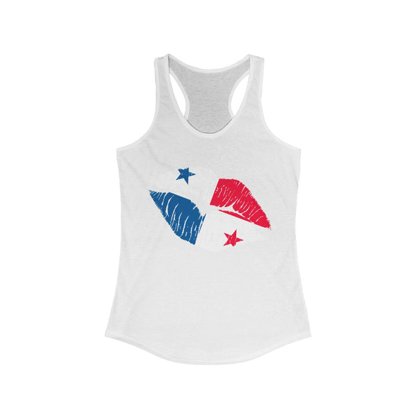 Panama Lip Service -  Women's Slim Fit Racerback Tank - CocoaLime