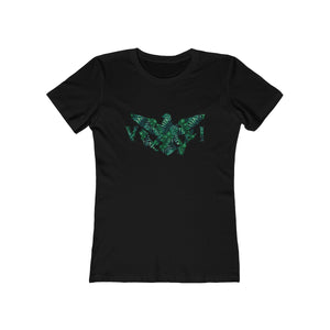 VI Jungle Palms - Women's Slim Fit Tee - CocoaLime