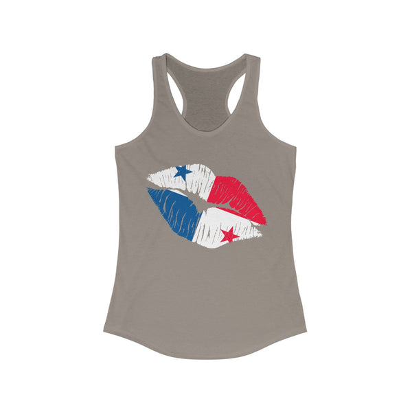 Panama Lip Service -  Women's Slim Fit Racerback Tank - CocoaLime