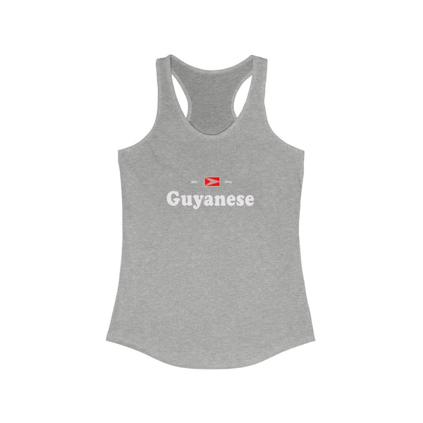 Guyanese -  Women's Slim Fit Racerback Tank - Tank Top - Cocoalime Apparel 