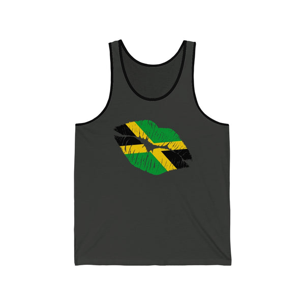 Jamaican Lip Service - Unisex Jersey Tank - CocoaLime