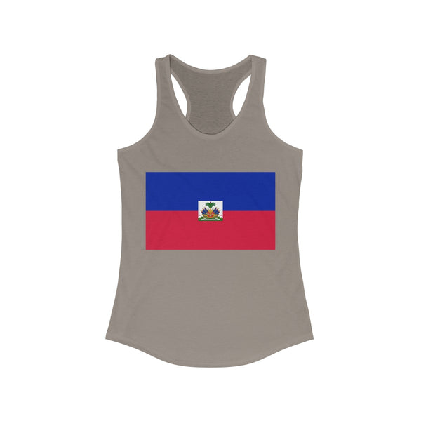 Haiti Flag -  Women's Slim Fit Racerback Tank - Tank Top - Cocoalime Apparel 