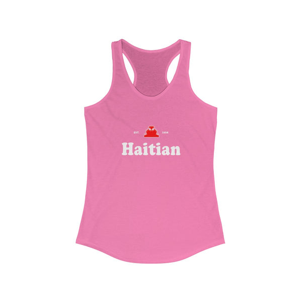 Haitian -  Women's Slim Fit Racerback Tank - Tank Top - Cocoalime Apparel 