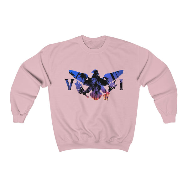 Sunset Palms - Unisex Heavy Blend™ Crewneck Sweatshirt - CocoaLime