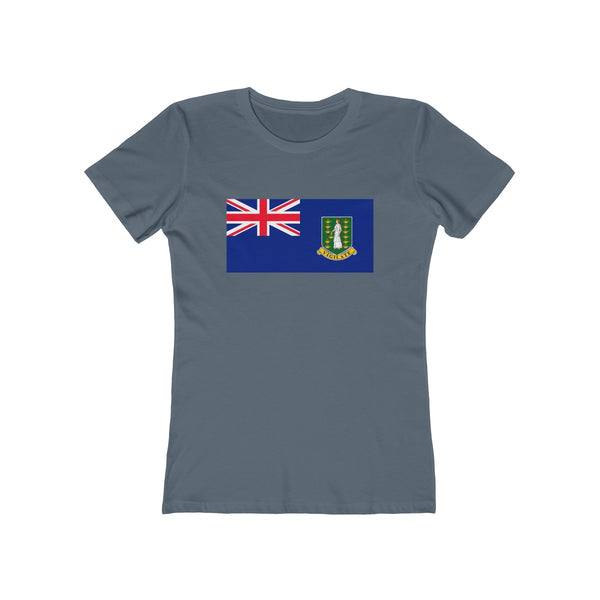 BVI Flag - Women's Slim Fit Tee - CocoaLime
