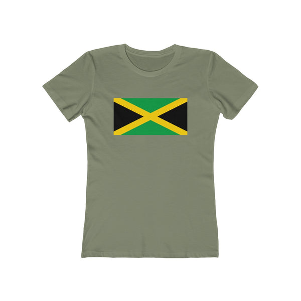 Jamaican Flag - Women's Slim Fit Tee - CocoaLime