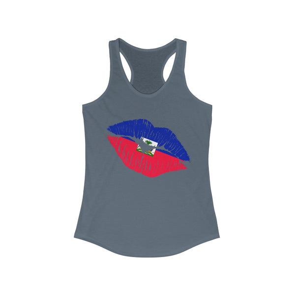 Haiti Lip Service -  Women's Slim Fit Racerback Tank - Tank Top - Cocoalime Apparel 