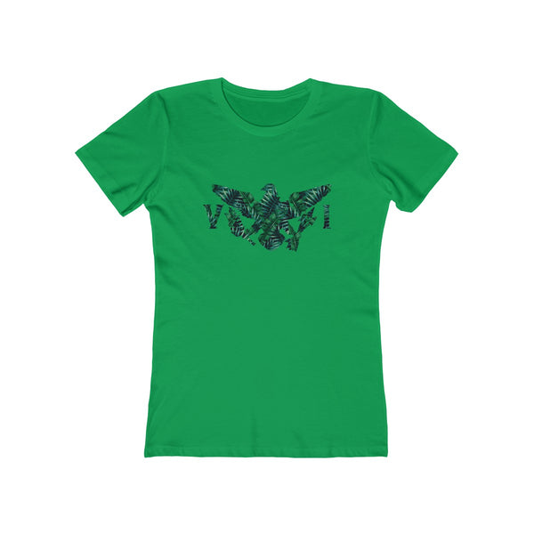 VI Jungle Palms - Women's Slim Fit Tee - CocoaLime