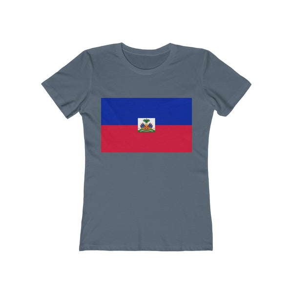 Haiti Flag - Women's Slim Fit Tee - T-Shirt - Cocoalime Apparel 