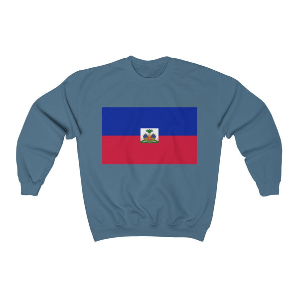 Haiti Flag - Unisex Heavy Blend™ Crewneck Sweatshirt - Sweatshirt - Cocoalime Apparel 