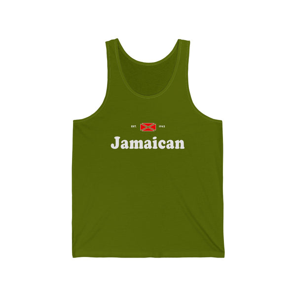 Jamaican - Unisex Jersey Tank - CocoaLime