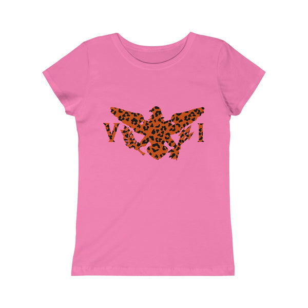 USVI Leopard - Girls Princess Tee - CocoaLime