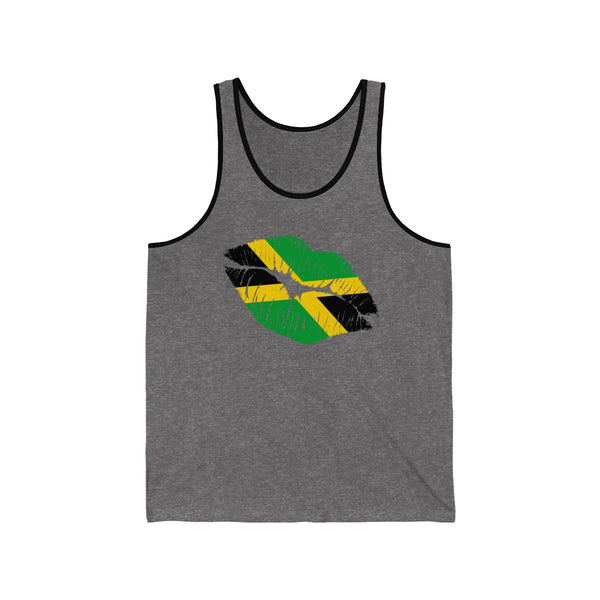 Jamaican Lip Service - Unisex Jersey Tank - CocoaLime